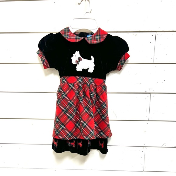 cre8ions Other - Cre8ions holiday dress terroir dog Christmas dress 2t red black